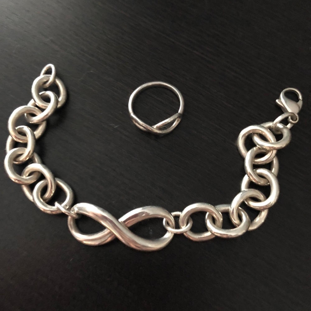 Tiffany & Co infinity bracelet and ring